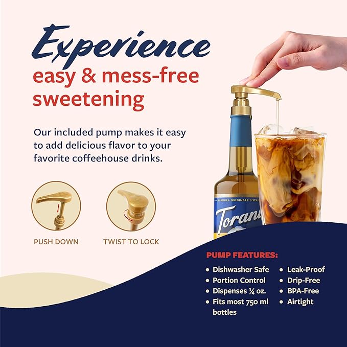 Torani Sugar Free Coffee Syrup, Salted Caramel 3-Pack, Zero-Calorie Flavoring for Drinks, Pumps Included, 25.4 Fl Oz Ea