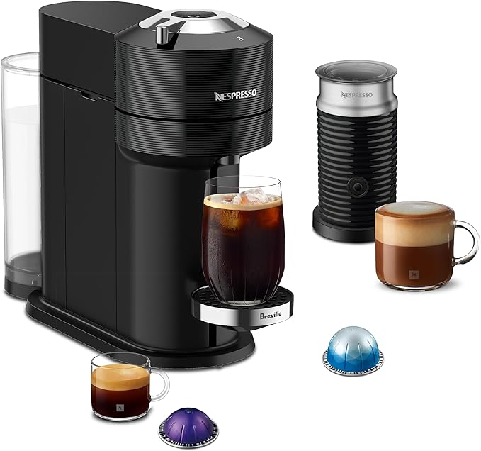 Nespresso Vertuo Next Premium Coffee and Espresso Maker by Breville with Aeroccino Milk Frother