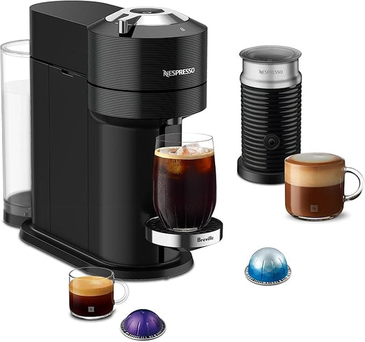 Nespresso Vertuo Next Premium Coffee and Espresso Maker by Breville with Aeroccino Milk Frother