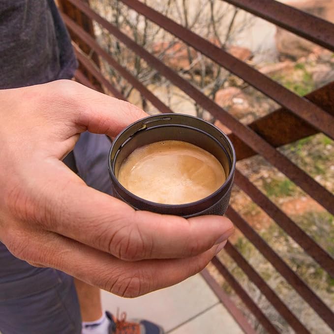 WACACO Minipresso GR, Portable Espresso Machine, Compatible Ground Coffee, Hand Coffee Maker, Manually