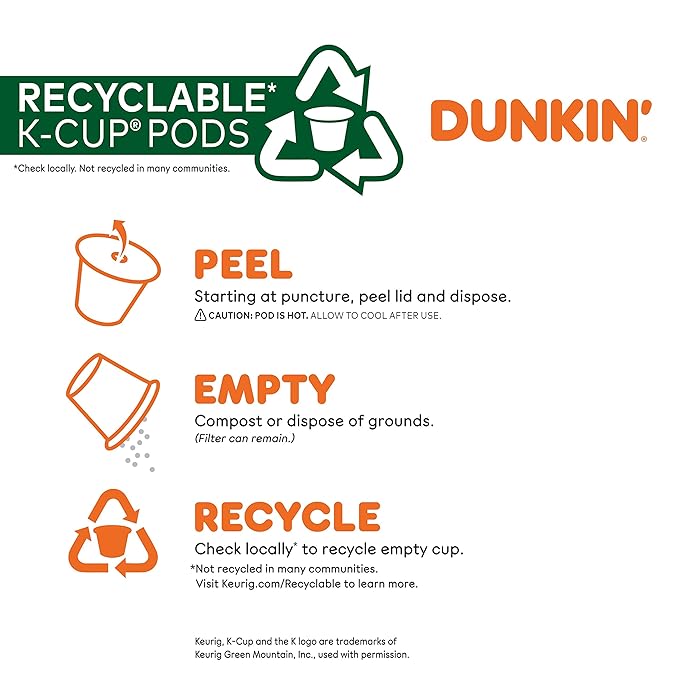 Dunkin' Original Blend Medium Roast Coffee, 32 Keurig K-Cup Pods