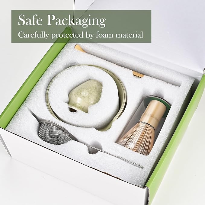Matcha Whisk Set, 8 PCS Matcha Bowl Set with Whisk and Tea Scoop - Traditional Matcha Kit for Authentic Matcha Preparation, Perfect for Gift