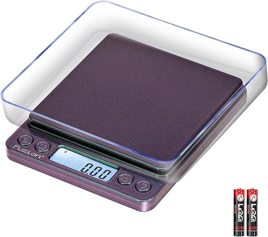 Fuzion Digital Scale .01 Gram Accuracy, 500g Mini Food Scales for Small Jewelry, Gold, Herb, Spice - Weight Gram and Oz