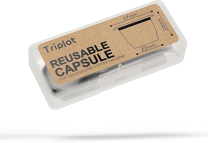 Reusable Capsules for Nespresso OriginalLine - Refillable Coffee Pods,Stainless Steel Cups Compatible for Nespresso OriginalLine Machine (1pod+50lids)