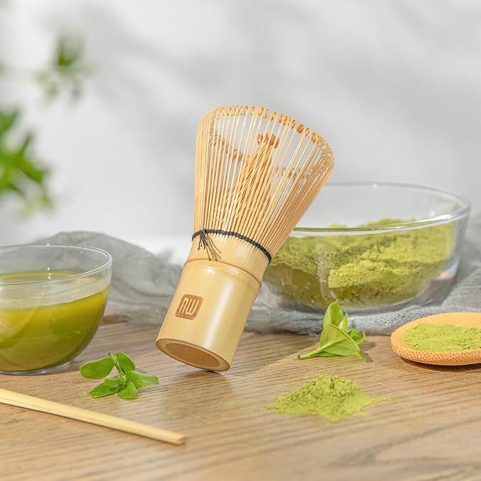 Restaurantware Dojo 2.3 Inch x 4.1 Inch Matcha Whisk 1 Durable Matcha Brush - For Traditional Tea Ceremonies Heat-Resistant Natural Bamboo Matcha Stirrer Sustainable