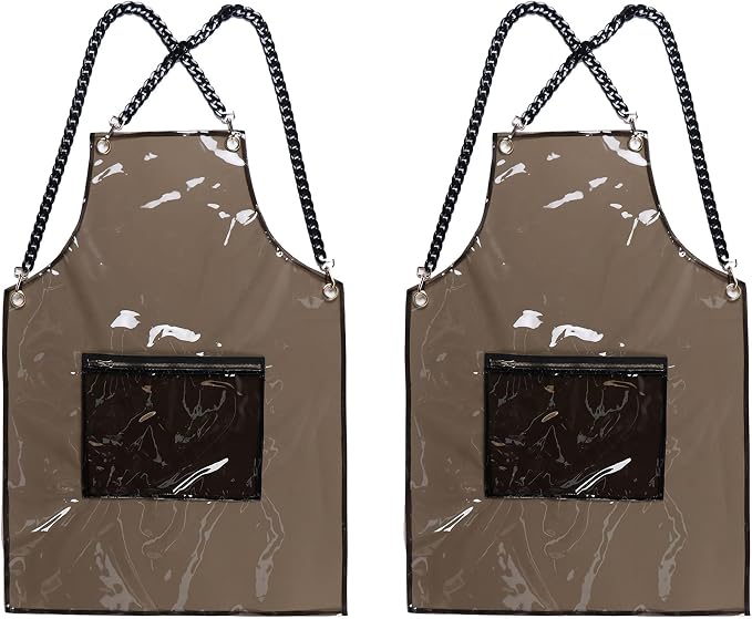 Hair Stylist Apron for Women - Waterproof Barber Nail Tech Apron Hairdresser Hairstylist Salon Aprons with Pocket by MIKIWELL