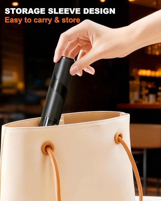 Handheld Milk Frother with Cover, Battery Powered Portable Drink Mixer (2AA Not Included) - Electric Frother Wand for Coffee, Latte, Matcha, Cappuccino & Hot Chocolate