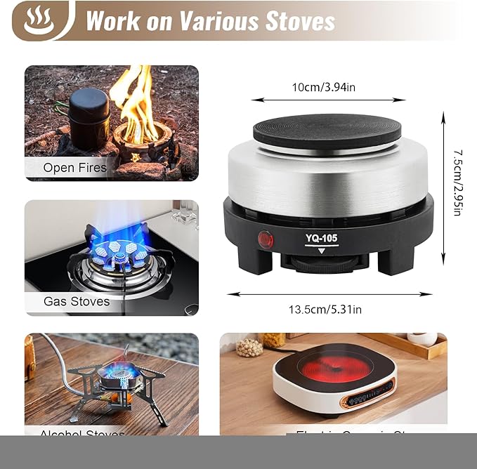 Espresso Machine, 4 Cups Stovetop Moka Pot, 200ml Portable Espresso Coffee Maker, Stainless Steel Coffee Pot with Electric Stove, Stainless Steel Italian Coffee Machine Maker