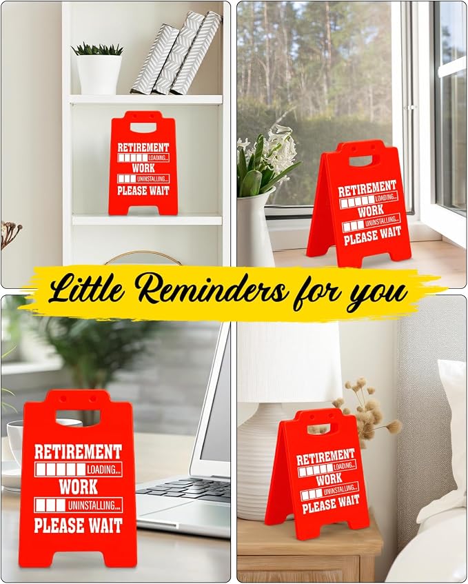 Funny Retirement Gifts for Women Men - Happy Retirement Home Office Desk Sign Cubicle Decor for Teacher Nurses Boss Coworker - Farewell Leaving Goodbye Gifts for Coworkers Friends - Image 6
