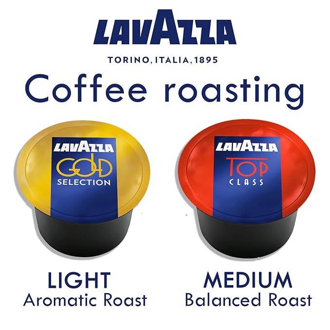 Lavazza Blue Capsules Coffee Pods Variety Pack – 100 Count (2 Packs of 50) – Top Class & Gold Selection Medium Roast Espresso – Compatible with Lavazza LB Machines Only