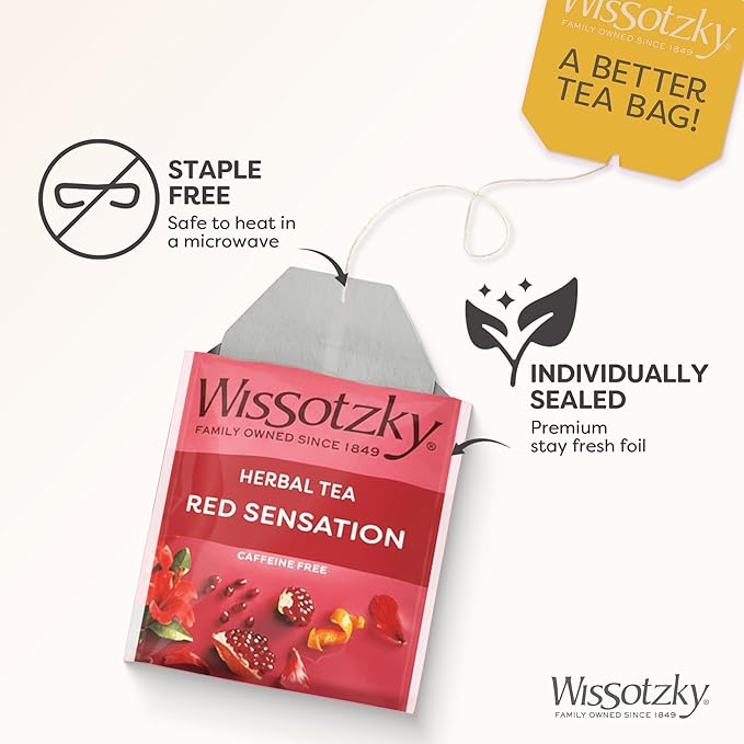 Wissotzky Herbal Tea Variety Pack Sampler (42 Tea Bags) in a Premium Reusable Gift Box | Valentines Day Gift | Caffeine-Free | 6 Exciting Flavors | Individually Wrapped Tea Bags | Ideal Present for Holiday & Corporate Gifting | Magnetic Closure Box | K...