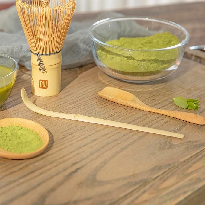 Restaurantware Dojo 6.5 Inch Chashaku Matcha Scoop 1 Hooked Matcha Tool - For Traditional Tea Ceremonies Durable Natural Bamboo Matcha Accessory Measure Green Tea Matcha Powder Sustainable
