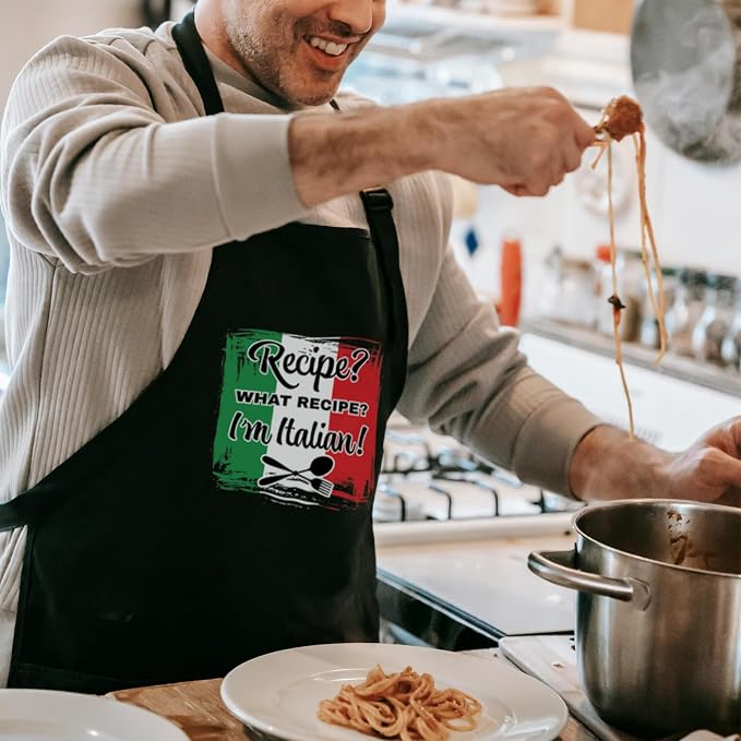 Chef Aprons for Men Women with Pockets, Kitchen Apron for Cooking Grilling Gifts for Dad Mom Birthday Christmas - Image 2