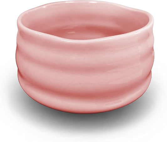 Ceramic Matcha Bowl, Handmade Japanese Green Tea Cup,Matcha Tea Whisk Bowl For Ceremony Chawan 500ml 17oz (Pink)