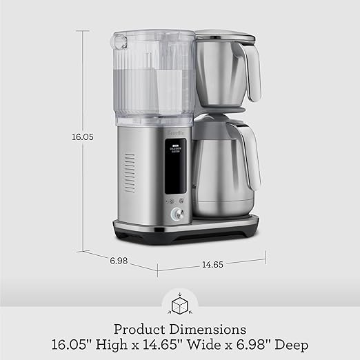 Breville Luxe Drip Coffee Machine, Brushed Stainless Steel, Thermal Carafe, BDC465BSS