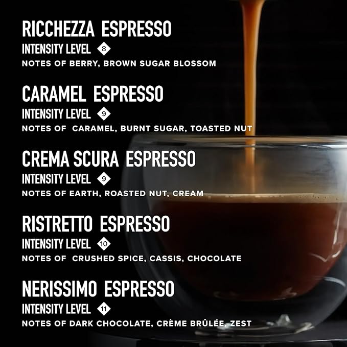 Peet's Coffee, Dark Roast Espresso Capsules Variety Pack, Compatible with Nespresso Original Machine - Intensity 8-11, 80 Count (8 Boxes of 10 Espresso Capsules)