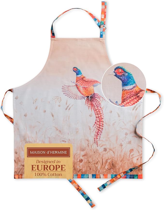 Maison d' Hermine 100% Cotton Apron for women with Pocket Kitchen Chef Apron for Men Cooking Mothers Day Gifts by MaisondHermine