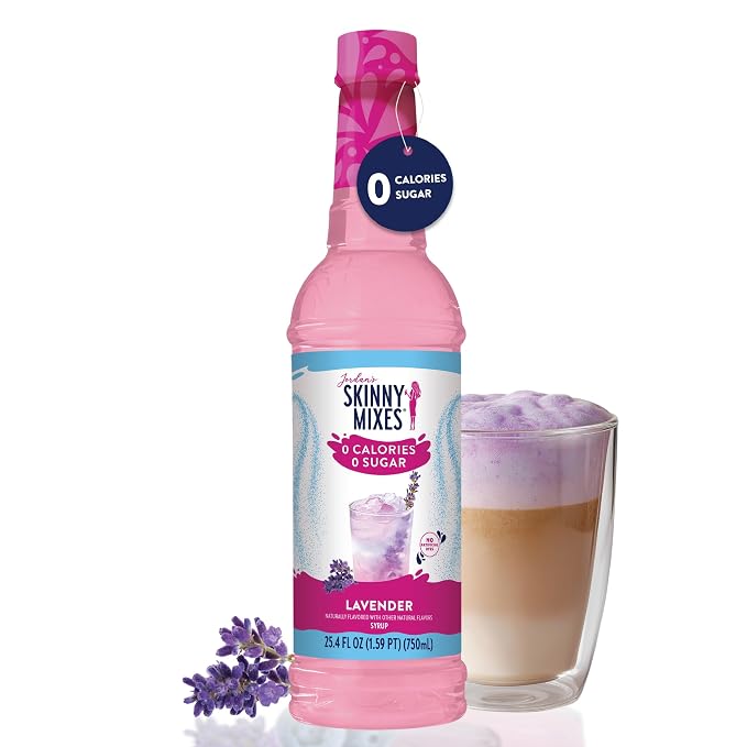 Jordan's Skinny Mixes Sugar Free Syrup, Lavender, Fruit Flavored Water Enhancer, Drink Mix for Iced Tea, Lemonade, Drinks, Low Calorie Water Flavoring, Dairy & Gluten Free Kosher, 25.4 Fl Oz - Image 7