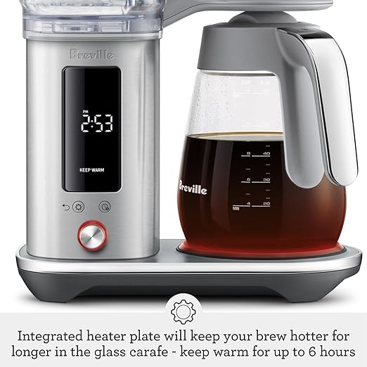 Breville Luxe Drip Coffee Machine BDC415DBL, Damson Blue, Glass Carafe