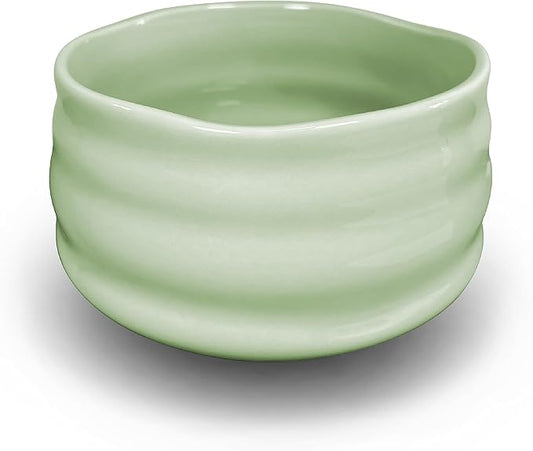 Ceramic Matcha Bowl, Handmade Japanese Green Tea Whisk Cup,Matcha Tea Bowl For Ceremony Chawan 500ml 17oz (Matcha Green)