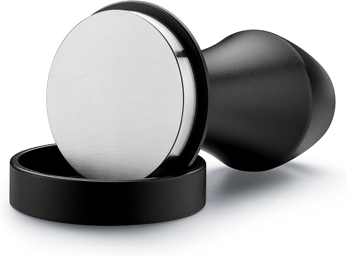 Normcore 58mm Coffee Tamper - V4 Spring-loaded Tamper with Stainless Steel Flat Base - 15lb / 25lb / 30lbs Replacement Springs - Anodized Aluminum Handle and Stand - Fits 58mm Standard Baskets - Image 4