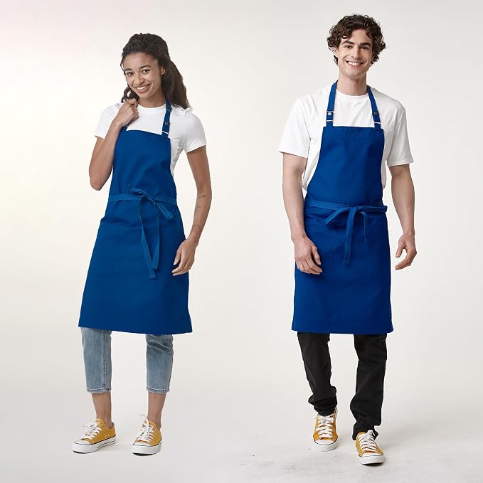 Chef Men Canvas Waterproof Apron Pocket 4251GB | Polyester Cotton Canvas Apron for BBQ Grilling Kitchen Cooking, Adjustable Neck, Durable & Comfortable - Image 3
