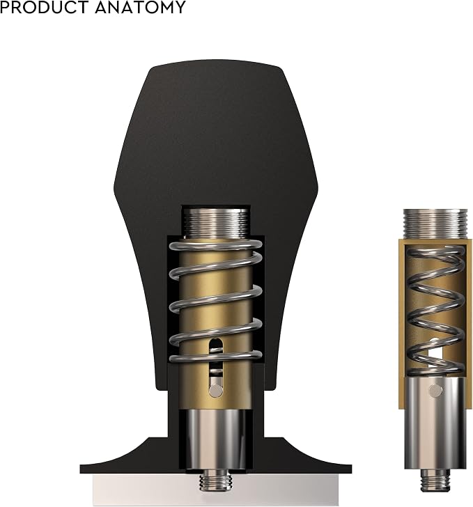 Normcore 58mm Coffee Tamper - V4 Spring-loaded Tamper with Stainless Steel Flat Base - 15lb / 25lb / 30lbs Replacement Springs - Anodized Aluminum Handle and Stand - Fits 58mm Standard Baskets - Image 6