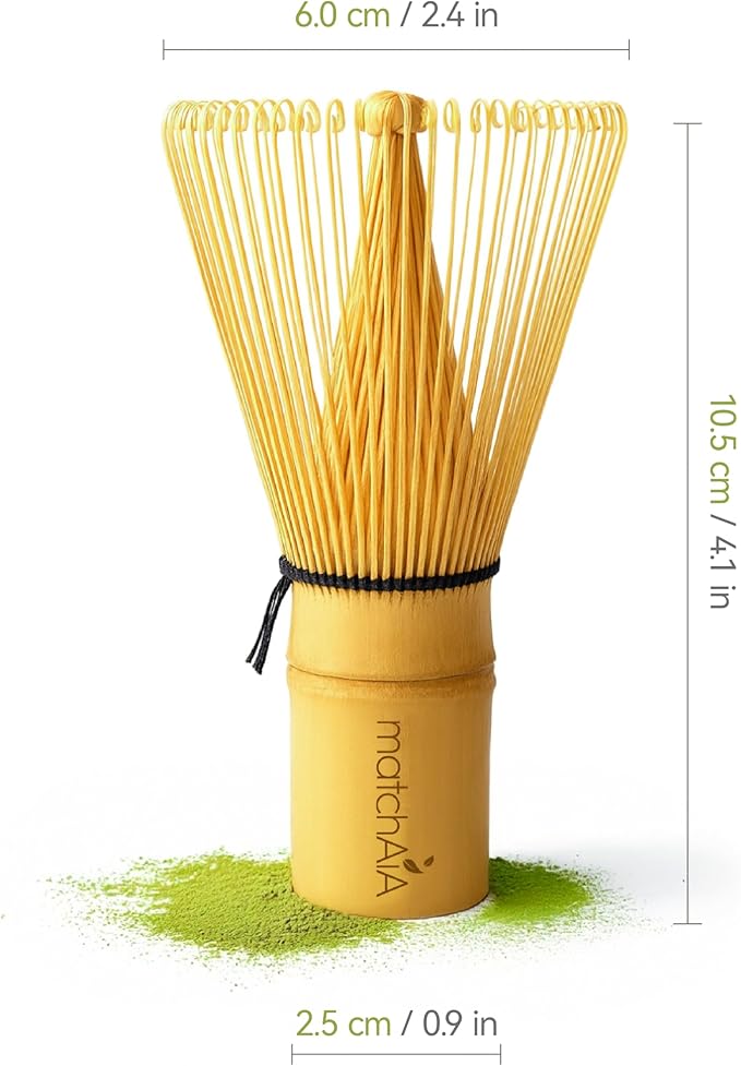Premium Bamboo Matcha Whisk (Chasen) - Handcrafted Traditional 100-Prong Japanese Tea Whisk for Ceremonial Matcha & Modern Lattes