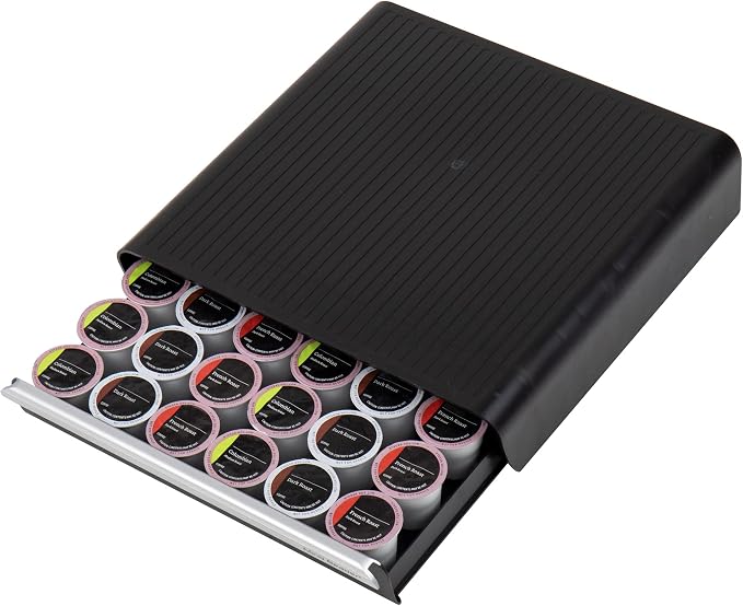 Mind Reader Single Serve Coffee Pod Drawer, 36 Pod Capacity, Countertop Organizer, Breakroom, 12.75"L x 13"W x 3"H, Black (Pack of 6) - Image 5