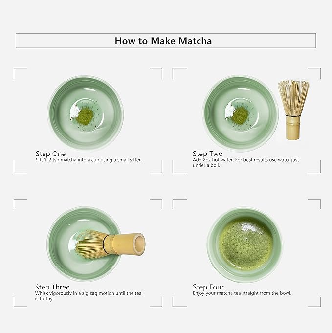 Ceramic Matcha Bowl, Handmade Japanese Green Tea Whisk Cup,Matcha Tea Bowl For Ceremony Chawan 500ml 17oz (Matcha Green)