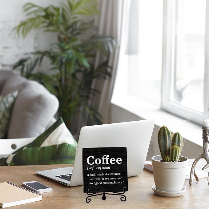 Coffee Bar Decor For Bar, Funny Cute Coffee Signs For Station Cafe Shop, Table Desk Kitchen Shelf Corner Decorations And Accessories (coffe-06) - Image 5