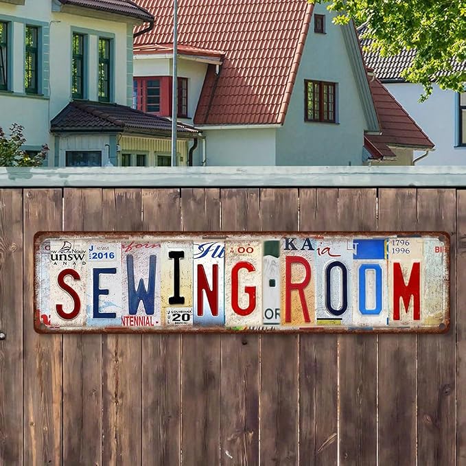Sewing Room Metal Sign - Vintage Aluminum Tin Wall Art 16x4 Inch - Craft Room Laundry Decor - Image 4