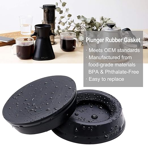 ~ Plunger Rubber Gasket Replacement Part for AeroPress Coffee and Espresso Maker (2pc)