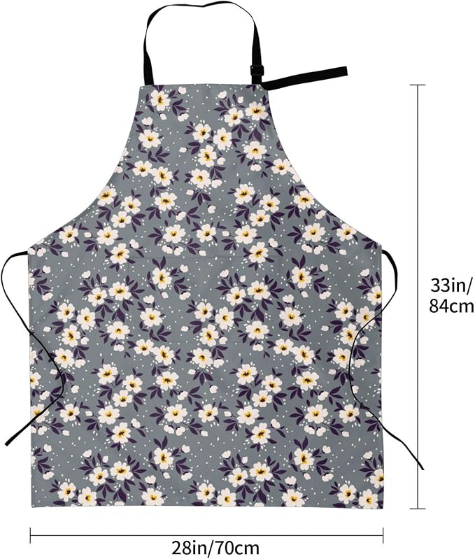 Perinsto Waterproof Apron With 2 Pockets Kitchen Chef Aprons Bibs For Cooking Baking Painting Gardening Grooming - Image 6