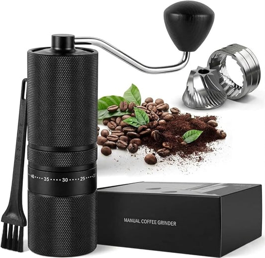 Manual Coffee Grinder with 60 Adjustable Settings, Portable Hand Coffee Bean Mill with 28g Capacity, Stainless Steel Conical Burr Coffee Bean Grinder for French Press, Pour Ove,Gifts for Coffee Lovers