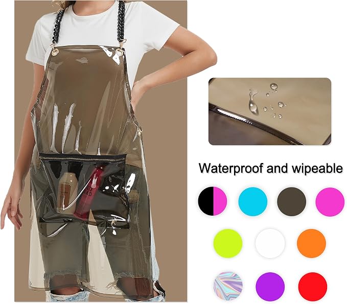 Hair Stylist Apron for Women - Waterproof Barber Nail Tech Apron Hairdresser Hairstylist Salon Aprons with Pocket - Image 6