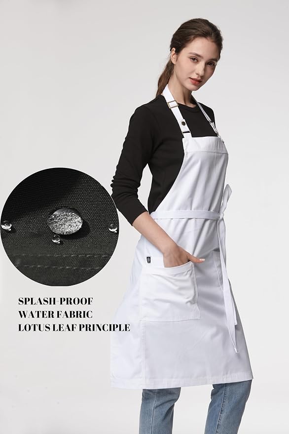 Chef Men Canvas Waterproof Apron Pocket 4251GB | Polyester Cotton Canvas Apron for BBQ Grilling Kitchen Cooking, Adjustable Neck, Durable & Comfortable - Image 5