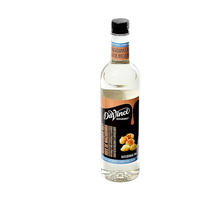 DaVinci Gourmet Sugar-Free Macadamia Nut Syrup, 25.4 Fluid Ounces (Pack of 4)