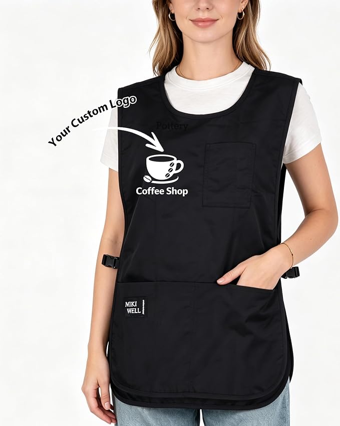 Waterproof Unisex Cobbler Apron with 4 Pockets Vest Style Ultralight Chef Waiter Work Overalls - Image 2
