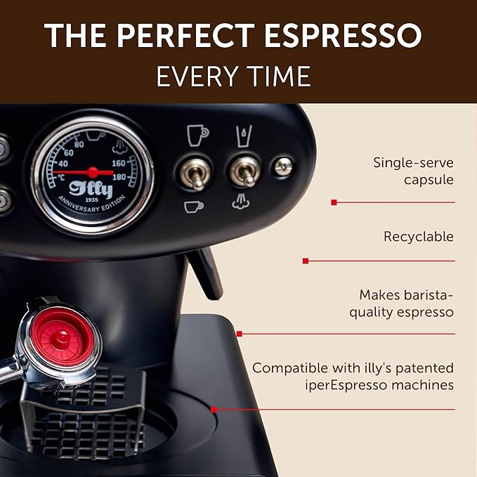 illy Coffee IperEspresso Capsules, India Single Origin Dark Roast Coffee Pods, 100% Arabica, Premium Italian Blend, 18 Count, 6 Pack