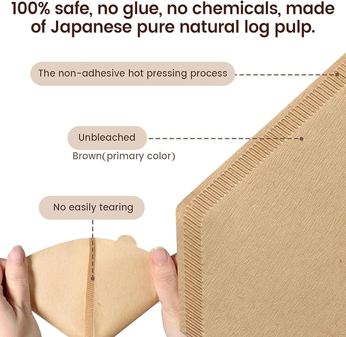 120Pcs Cone Coffee Filters #4, Clinuse Unbleached Size 04 Coffee Filters 8-12 Cup, Disposable Natural Paper Filters, No.4 Cone Filters Compatible with Ninja, Cuisinart, Pour Over and Drip Coffee Maker