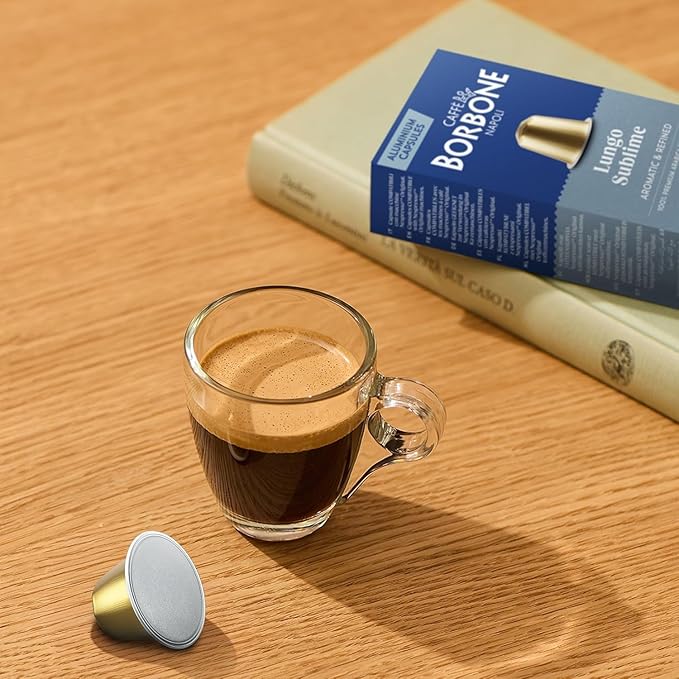 Caffè Borbone Lungo Sublime Medium Roast Aluminum Capsules Compatible with Nespresso Original Machines, 30 Count