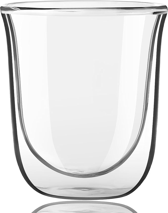 JoyJolt Javaah Double Walled Espresso Glasses Espresso Cups Set of 2 | 2-Ounces