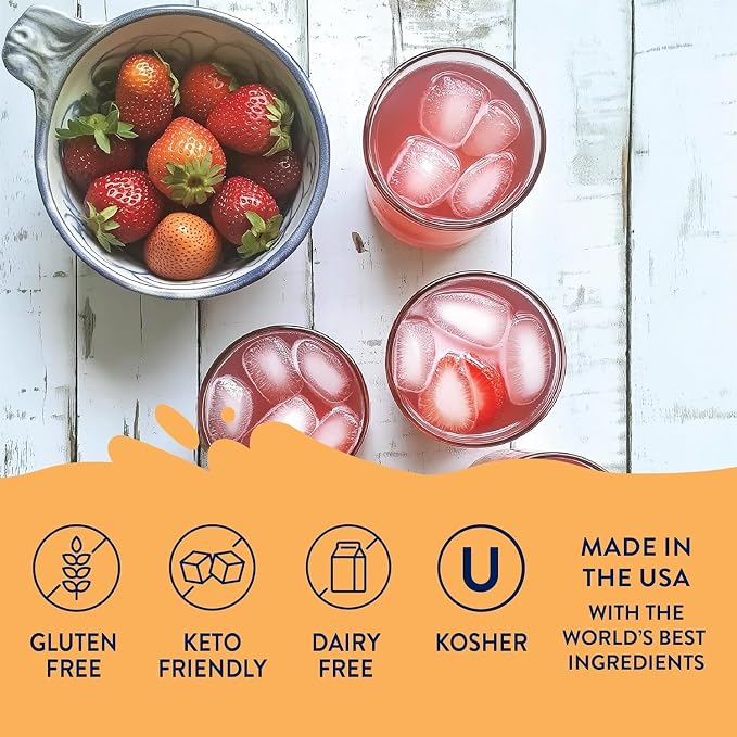 Jordan's Skinny Mixes Sugar Free Syrup, Strawberry Lemonade, Fruit Flavored Water Enhancer, Drink Mix Iced Tea, Lemonade, Drinks, Low Calorie Water Flavoring, Dairy & Gluten Free, Kosher, 25.4 Fl Oz, 2 Pack - Image 6