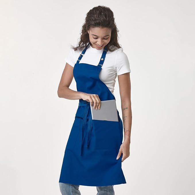 Chef Men Canvas Waterproof Apron Pocket 4251GB | Polyester Cotton Canvas Apron for BBQ Grilling Kitchen Cooking, Adjustable Neck, Durable & Comfortable - Image 5