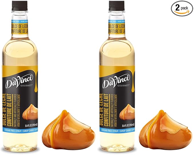 DaVinci Gourmet Sugar Free Dulce de Leche Syrup | 25.4 Fl Oz | Pack of 2