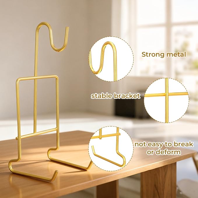 2 Pcs Tea Cup and Saucer Display Stand Metal Saucer Organizer Plate Coffee Mug Hanger Stand Tray Easel Holder Storage Rack for Afternoon Tea Party