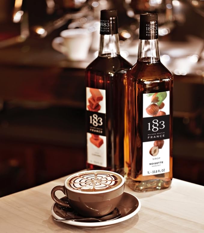 1883 Blackberry Syrup for Drinks, Made in France, 1 Liter Plastic Bottle