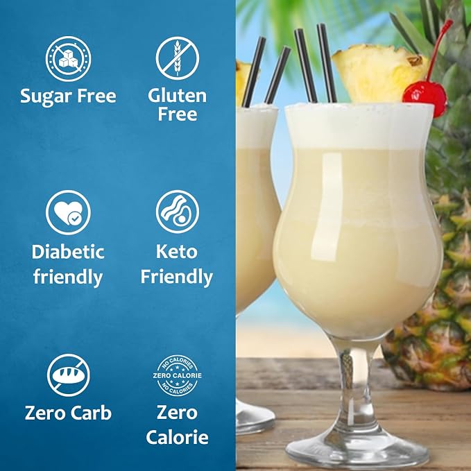 Syruvia Sugar Free Pina Colada Syrup, Flavored Syrup for Cocktails, Drinks, Lemonades, Iced Teas, and Desserts – 25.4 fl oz, With Pump - Image 4
