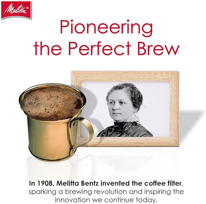 Melitta #2 Cone Coffee Filters, Natural Brown, 100 Count (Pack Of 3), 300 Total Filters - Fits all 2-6 Cup Cone Coffee Makers and 1-cup Pour-Over Brewers, Compostable, Tear-Resistant, Made in USA